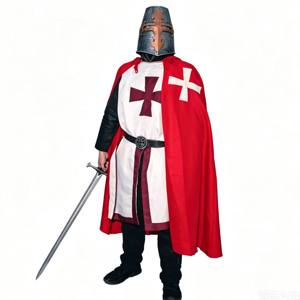 Anime Cosplay For Halloween - Middeleeuwse S-4XL Crusader Heren Tempeliers Tuniek