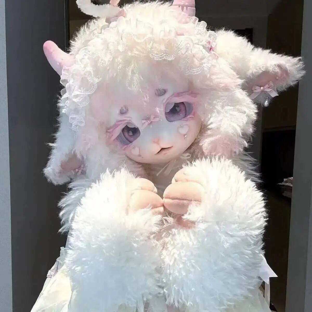 Anime Cosplay Lolita - Handgemaakte Kig Fursuit Hoofdmasker Schattig Schaap