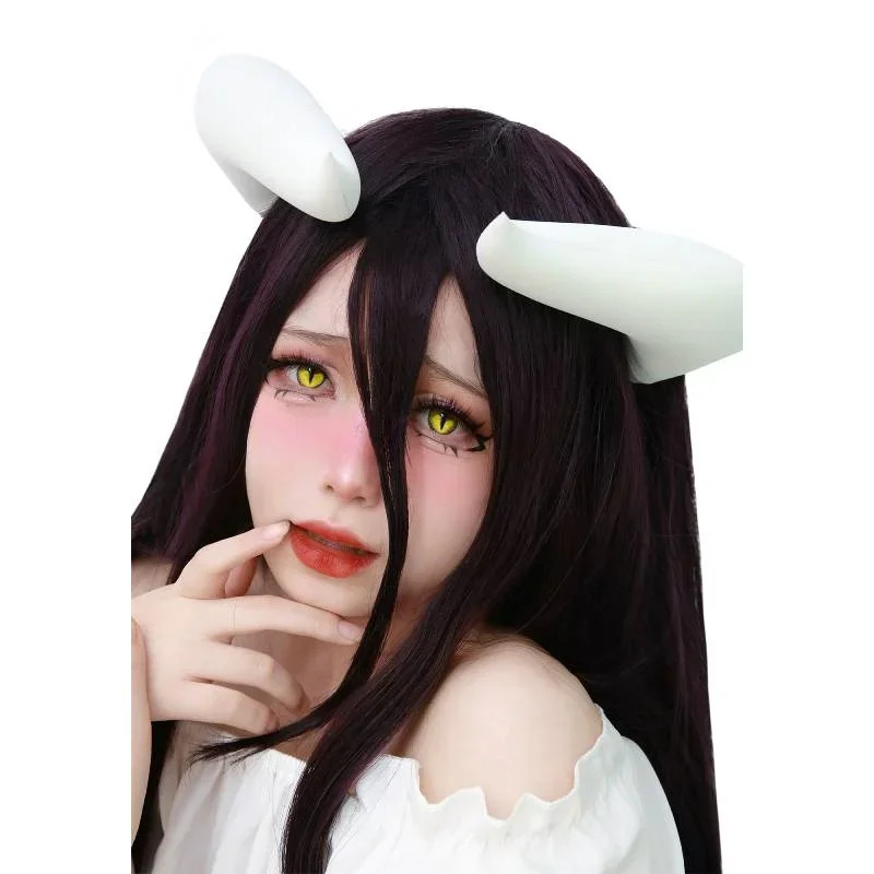2026 Witte Hoorns Met Clips Vo - Anime Cosplay Albedo recensie en prijs