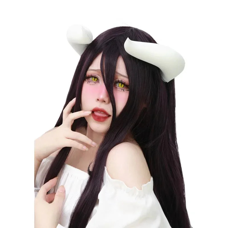 2026 Witte Hoorns Met Clips Vo - Anime Cosplay Albedo recensie en prijs